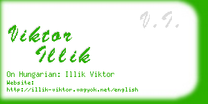 viktor illik business card